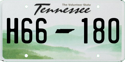 TN license plate H6618O