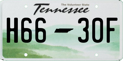 TN license plate H6630F