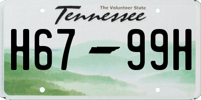 TN license plate H6799H