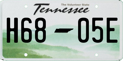 TN license plate H6805E