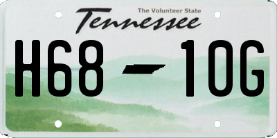 TN license plate H6810G