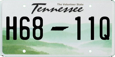 TN license plate H6811Q