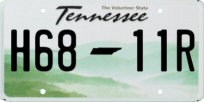 TN license plate H6811R
