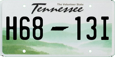 TN license plate H6813I