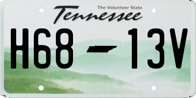 TN license plate H6813V