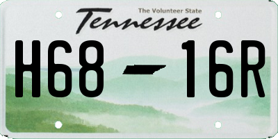 TN license plate H6816R