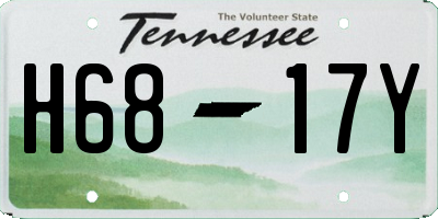 TN license plate H6817Y
