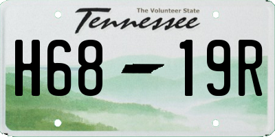 TN license plate H6819R