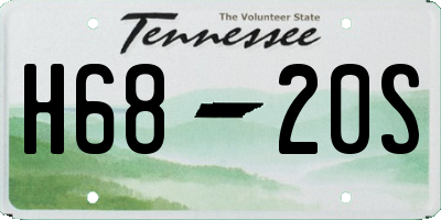 TN license plate H6820S