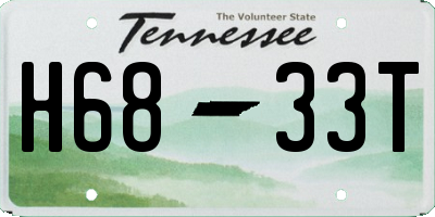 TN license plate H6833T