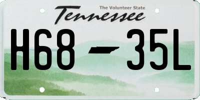 TN license plate H6835L
