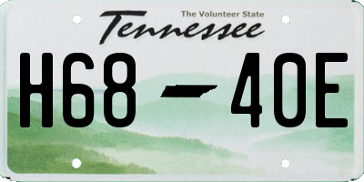 TN license plate H6840E