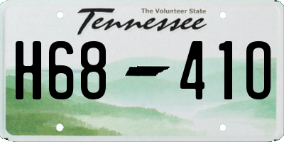 TN license plate H6841O