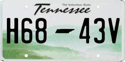 TN license plate H6843V