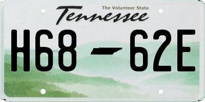 TN license plate H6862E