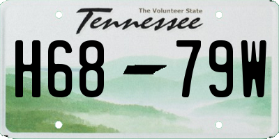 TN license plate H6879W