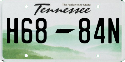 TN license plate H6884N