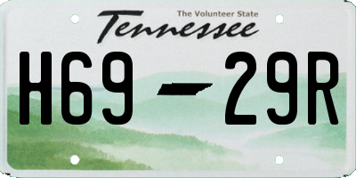 TN license plate H6929R