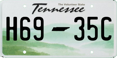TN license plate H6935C