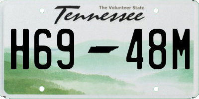 TN license plate H6948M