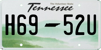 TN license plate H6952U