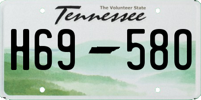 TN license plate H6958O