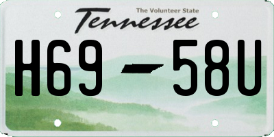 TN license plate H6958U