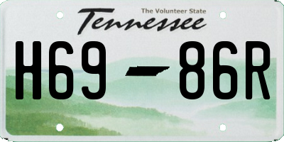 TN license plate H6986R