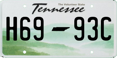TN license plate H6993C