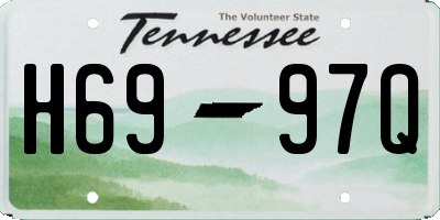 TN license plate H6997Q