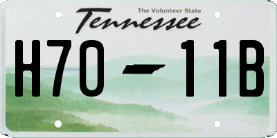 TN license plate H7011B