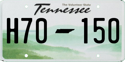 TN license plate H7015O
