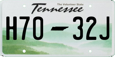 TN license plate H7032J