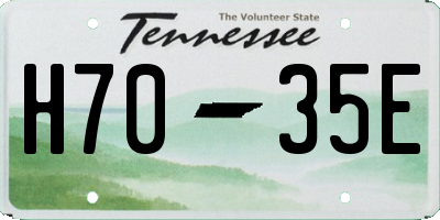 TN license plate H7035E