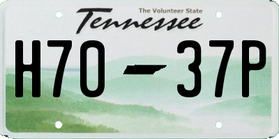 TN license plate H7037P