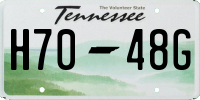 TN license plate H7048G