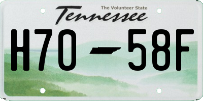 TN license plate H7058F