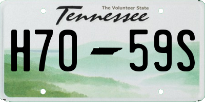 TN license plate H7059S