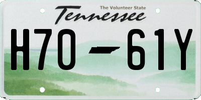 TN license plate H7061Y