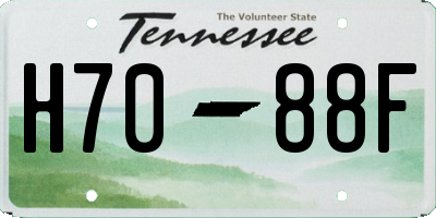 TN license plate H7088F