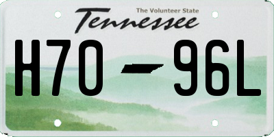 TN license plate H7096L