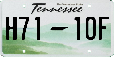 TN license plate H7110F