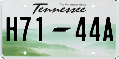 TN license plate H7144A