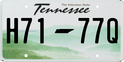 TN license plate H7177Q