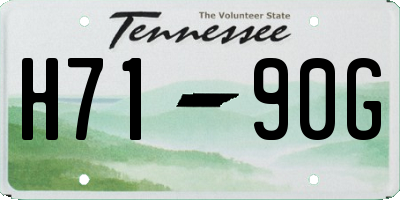 TN license plate H7190G