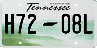 TN license plate H7208L