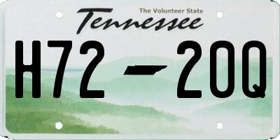 TN license plate H7220Q