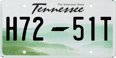 TN license plate H7251T