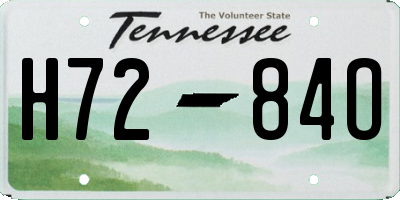 TN license plate H7284O