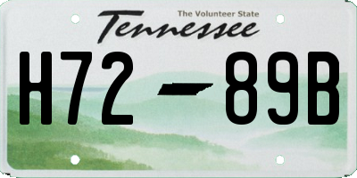 TN license plate H7289B